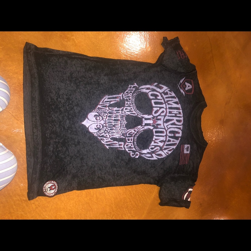 Affliction mens t shirt american customs large